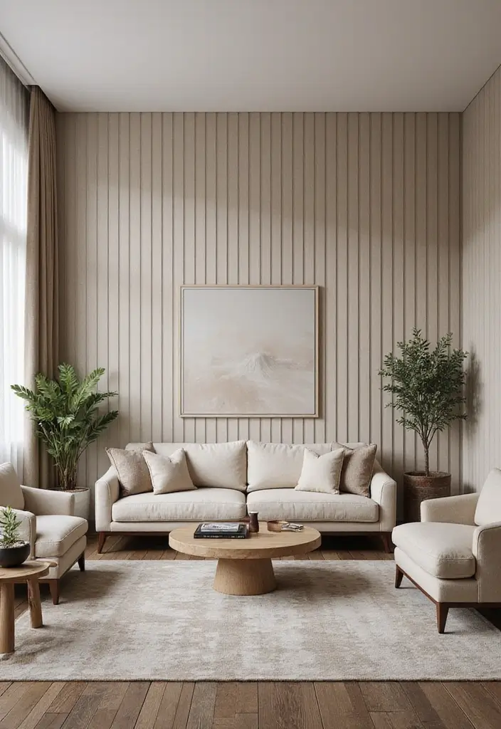 25 Living Room Condo Ideas That Make Small Spaces Feel Big - 12. Vertical Patterns