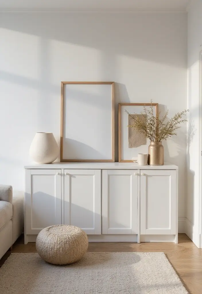 25 Living Room Condo Ideas That Make Small Spaces Feel Big - 17. Minimalist Accessories