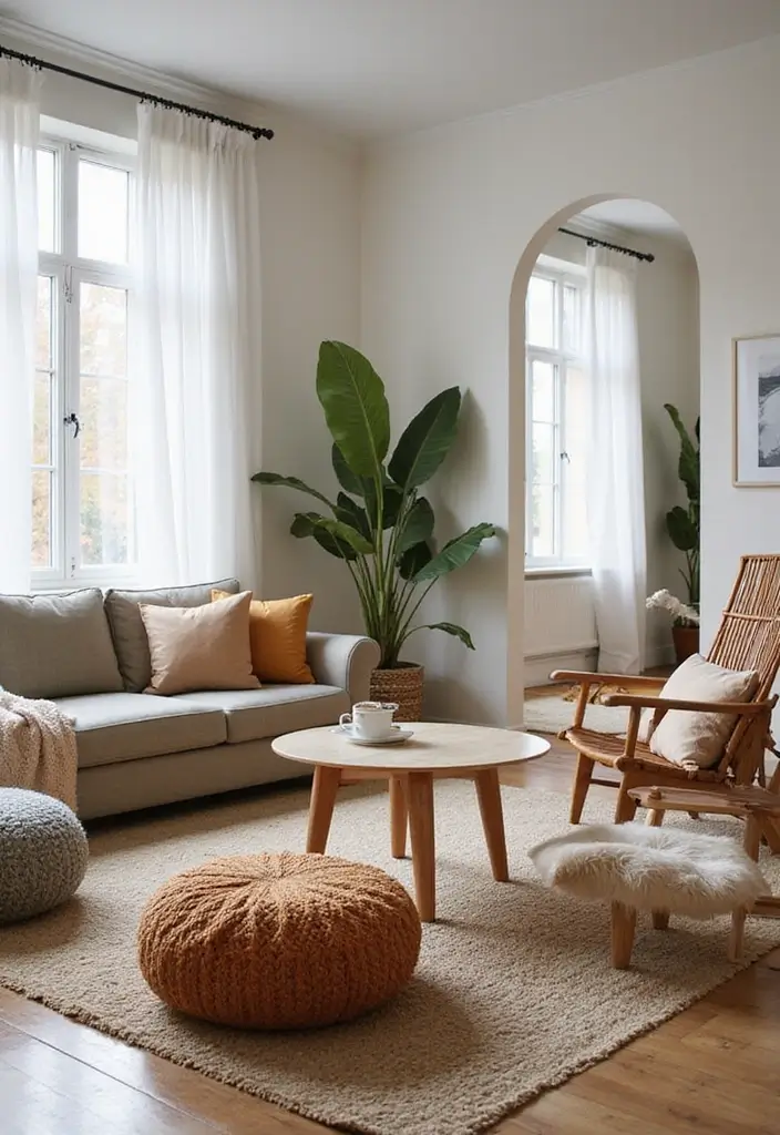 25 Living Room Condo Ideas That Make Small Spaces Feel Big - 24. Flexible Seating