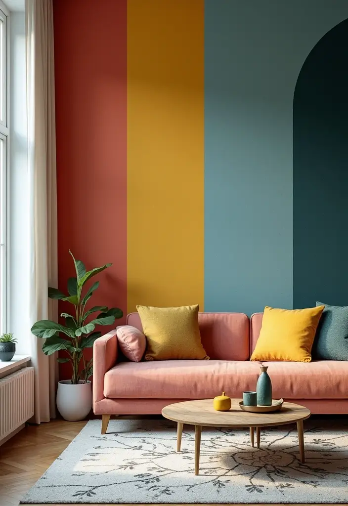 25 Living Room Condo Ideas That Make Small Spaces Feel Big - 25. Bold Wallpaper