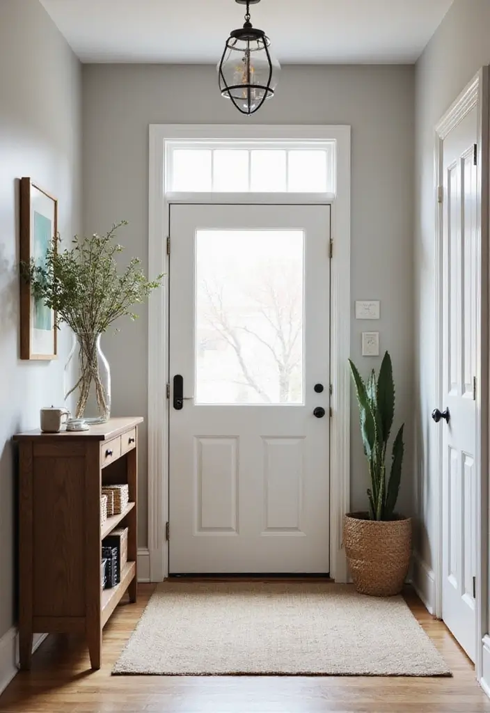 26 Small Eclectic Living Room Ideas That Feel Creative and Cozy - 26. Create an Inviting Entryway