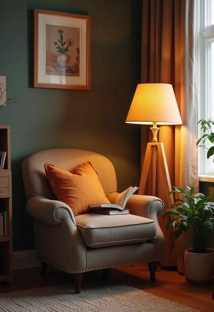 26 Small Eclectic Living Room Ideas That Feel Creative and Cozy - 4. Incorporate a Cozy Reading Nook