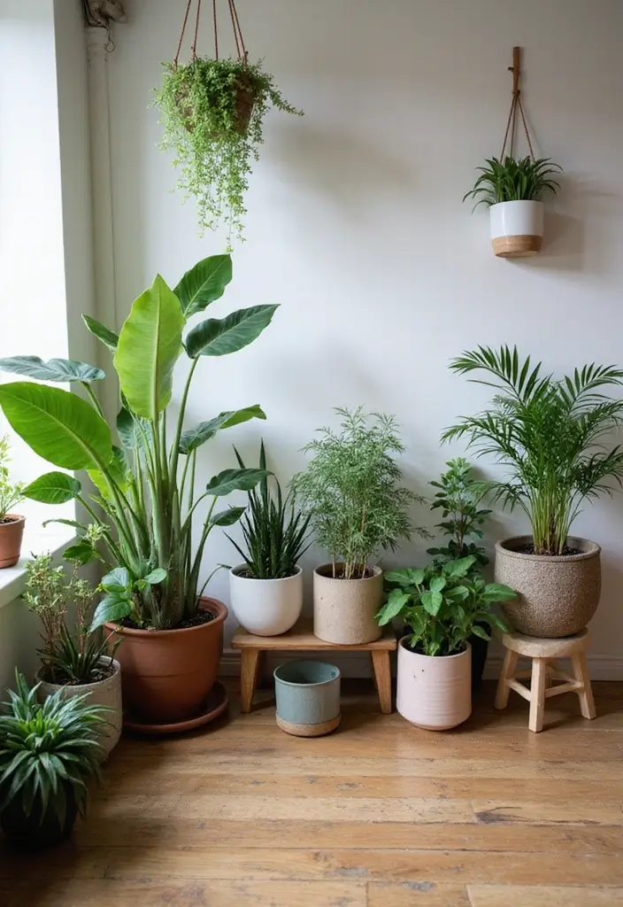 26 Small Eclectic Living Room Ideas That Feel Creative and Cozy - 6. Include Indoor Plants