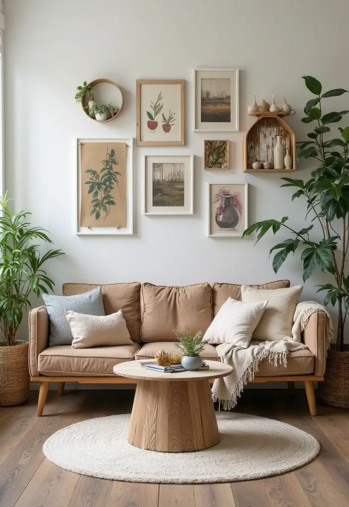 27 Artsy Living Room Decor Ideas That Feel Creative and Personal - 18. Upcycled Decor Projects