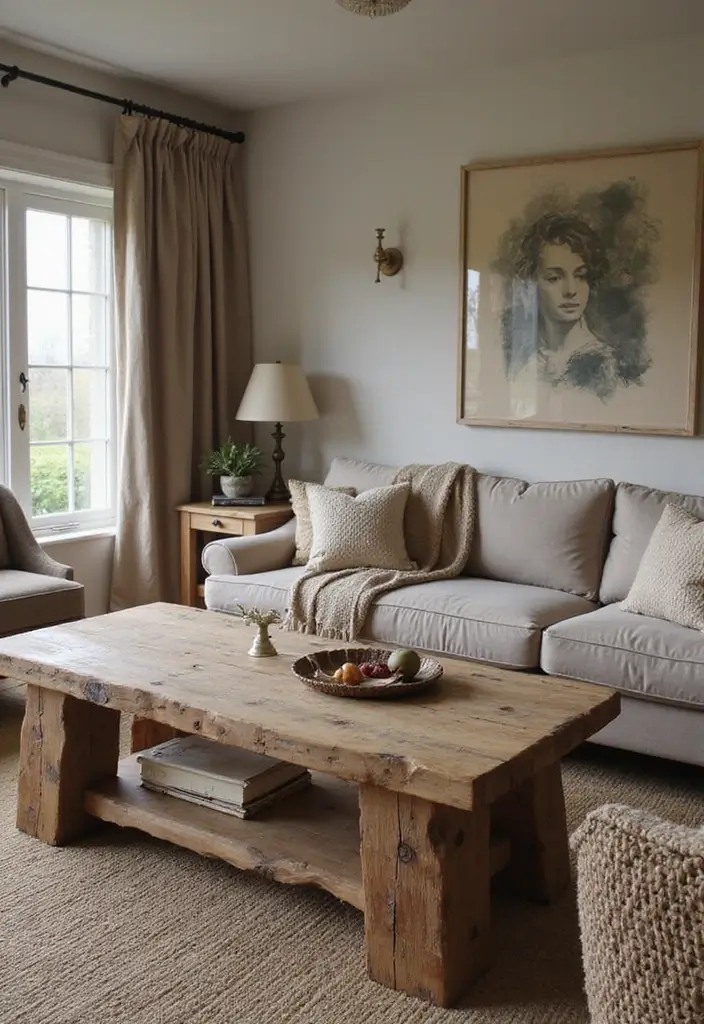 27 Bloxburg Cottage Living Room Ideas That Feel Cozy and Adorable - 1. Rustic Wooden Furniture