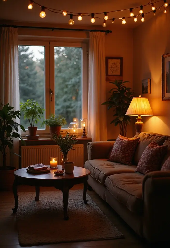 27 Bloxburg Cottage Living Room Ideas That Feel Cozy and Adorable - 13. Soft and Cozy Lighting