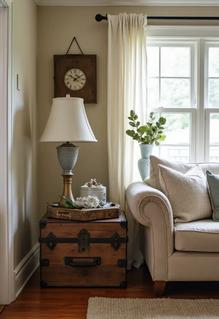 27 Bloxburg Cottage Living Room Ideas That Feel Cozy and Adorable - 19. Unique Side Tables