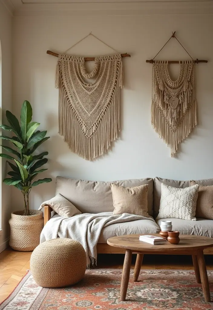 27 Bloxburg Cottage Living Room Ideas That Feel Cozy and Adorable - 23. Textured Wall Hangings