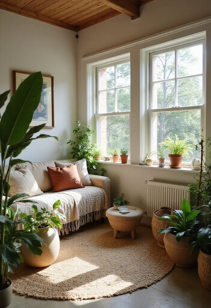 27 Bloxburg Cottage Living Room Ideas That Feel Cozy and Adorable - 25. Eco-Friendly Decor