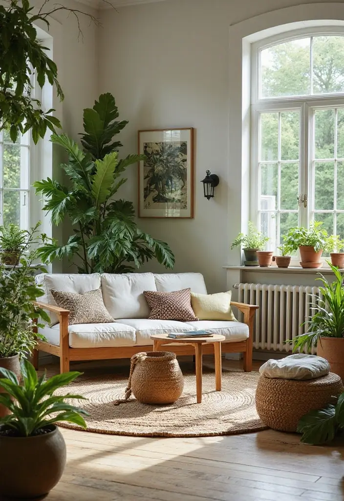 27 Bloxburg Cottage Living Room Ideas That Feel Cozy and Adorable - 5. Greenery and Natural Elements