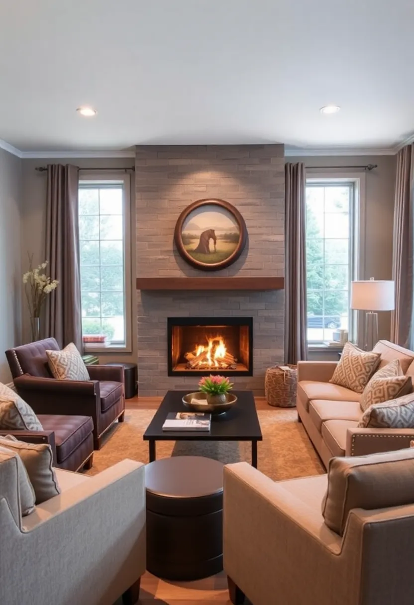 27 Cozy Living Room Ideas That Make Any Space Feel Inviting - 15. Indoor Fireplaces
