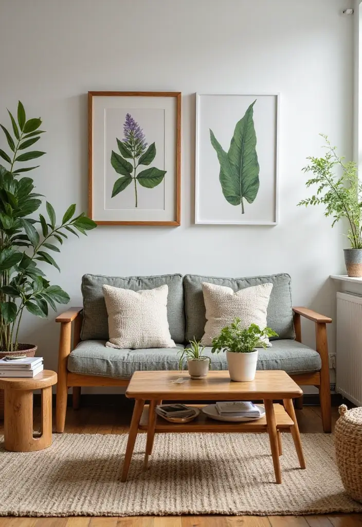 27 Cozy Living Room Ideas That Make Any Space Feel Inviting - 8. Nature-Inspired Decor