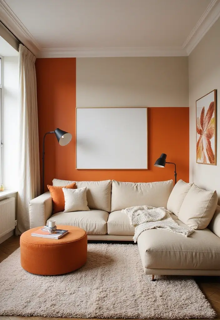 27 Cream Living Room Decor Ideas That Feel Warm and Elegant - 17. Cream Color Blocking