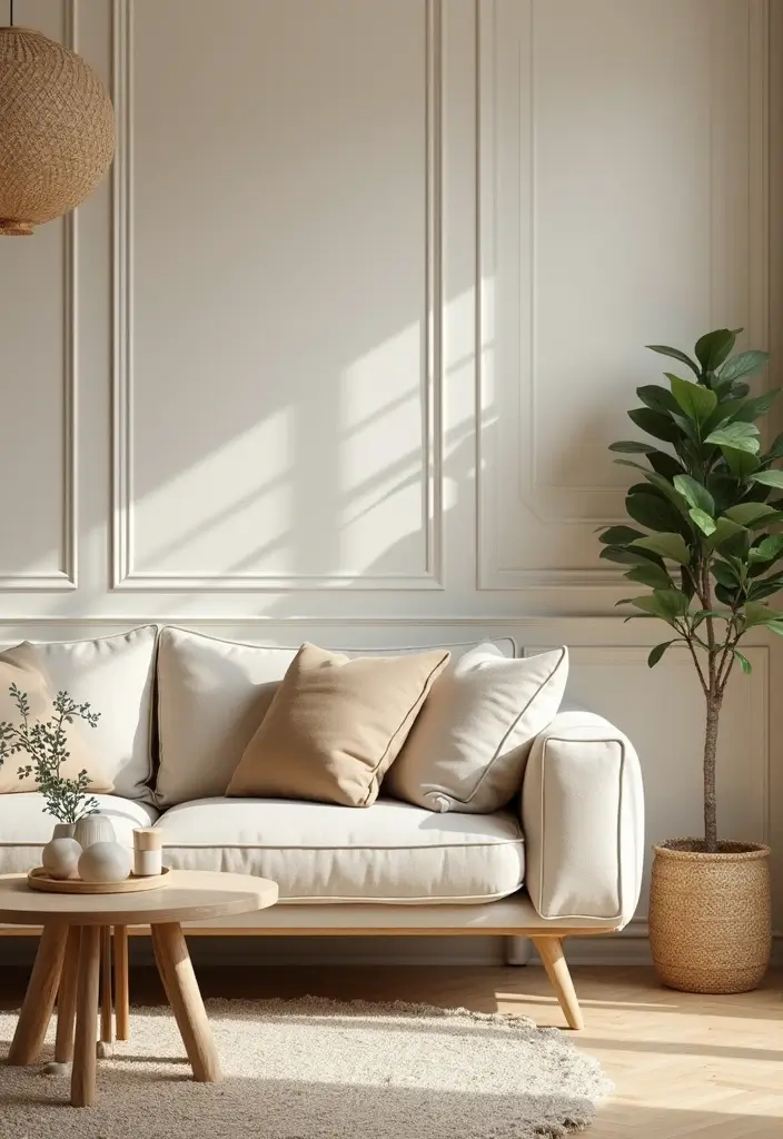 27 Cream Living Room Decor Ideas That Feel Warm and Elegant - 24. Cream Wall Panels for Texture