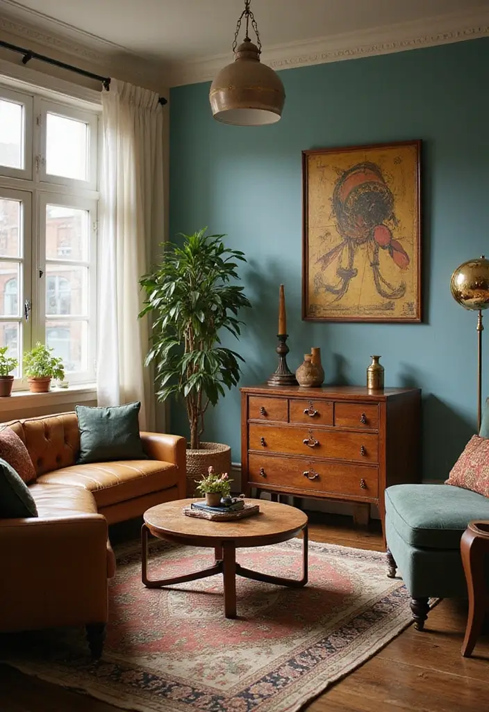 27 Fantasy Living Room Ideas That Feel Dreamlike and Unique - 19. Time Traveler's Living Room