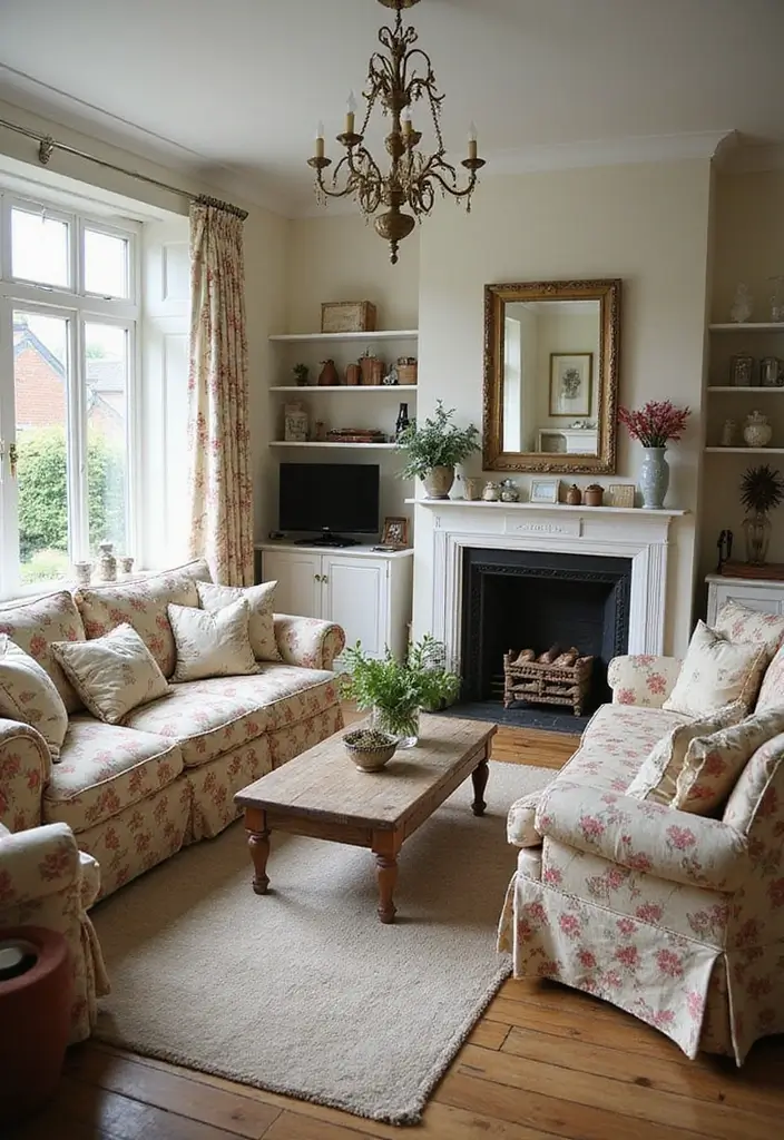 27 Fantasy Living Room Ideas That Feel Dreamlike and Unique - 2. Whimsical Cottage Charm