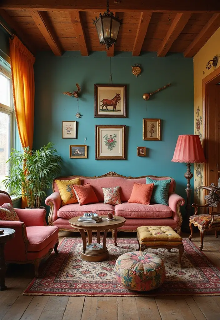 27 Fantasy Living Room Ideas That Feel Dreamlike and Unique - 23. Vintage Circus Theme