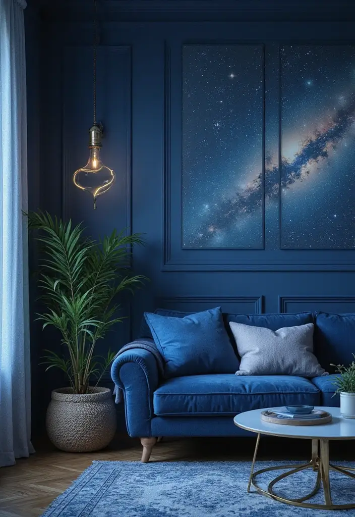 27 Fantasy Living Room Ideas That Feel Dreamlike and Unique - 3. Celestial Dreams