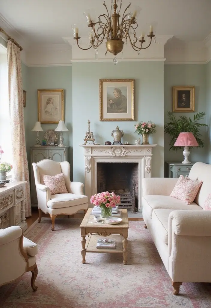 27 Fantasy Living Room Ideas That Feel Dreamlike and Unique - 4. Vintage Fairy Tale