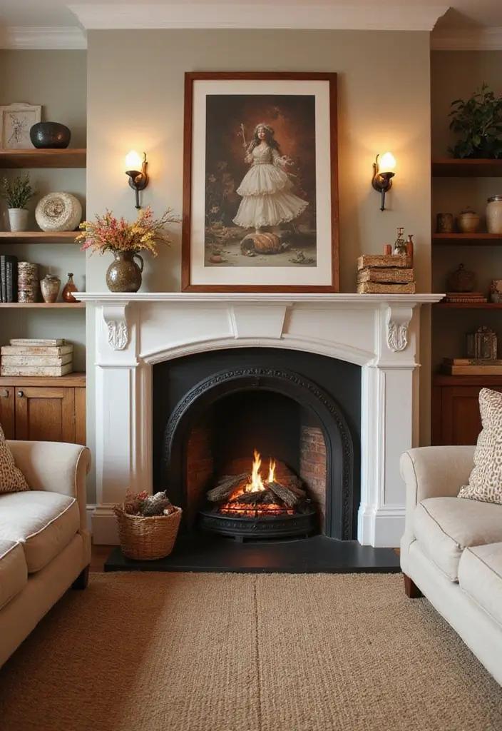 27 Fantasy Living Room Ideas That Feel Dreamlike and Unique - 9. Fantasy Retreat with Fireplaces