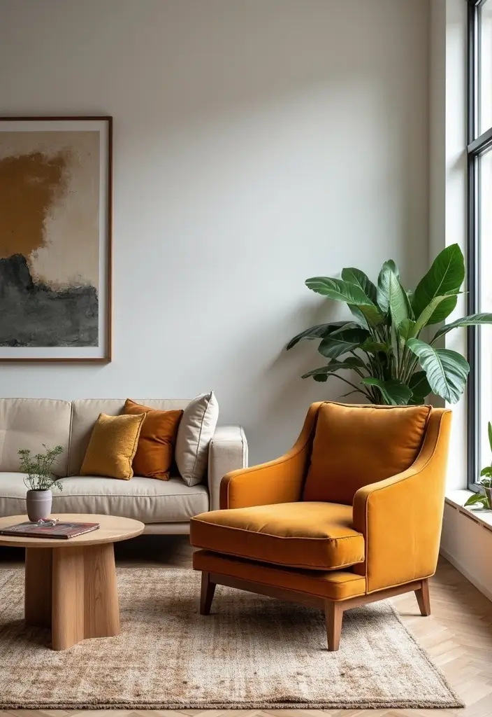 27 Girly Living Room Ideas Apartments That Look Cute and Modern - 13. Statement Furniture Pieces