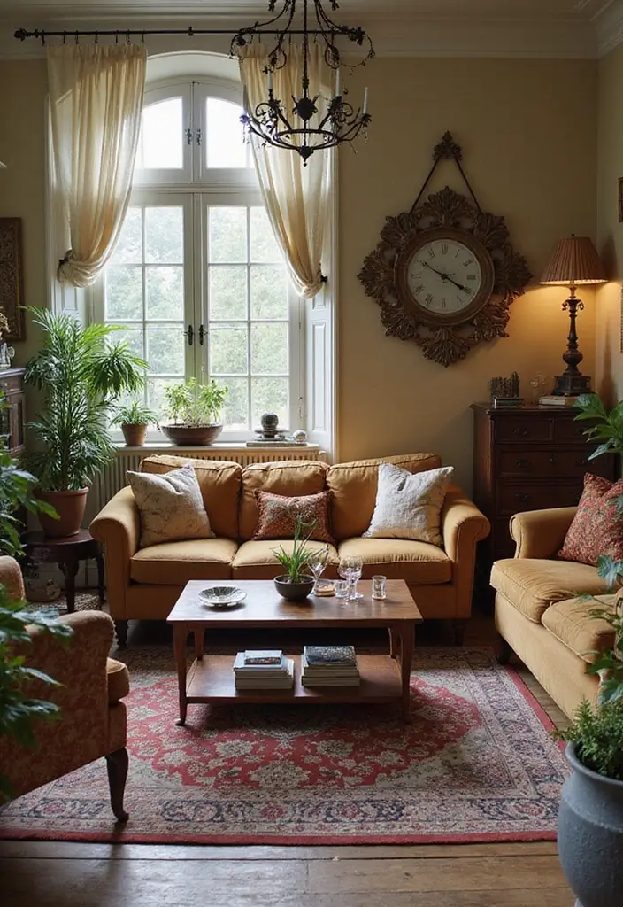 27 Girly Living Room Ideas Apartments That Look Cute and Modern - 14. Vintage Finds