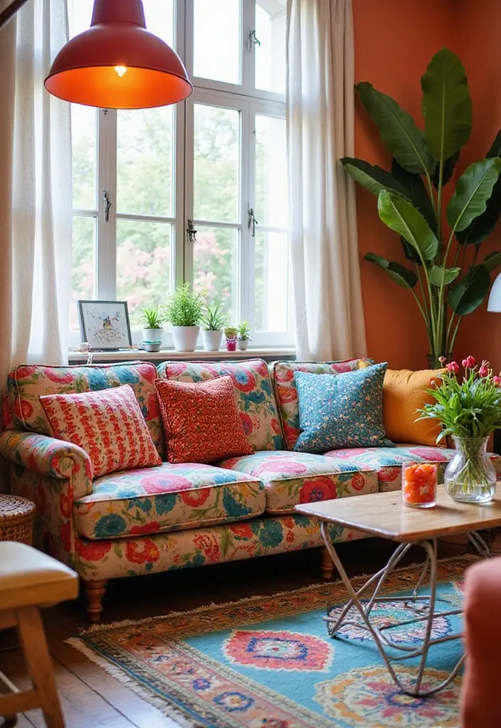 27 Girly Living Room Ideas Apartments That Look Cute and Modern - 16. Playful Patterns