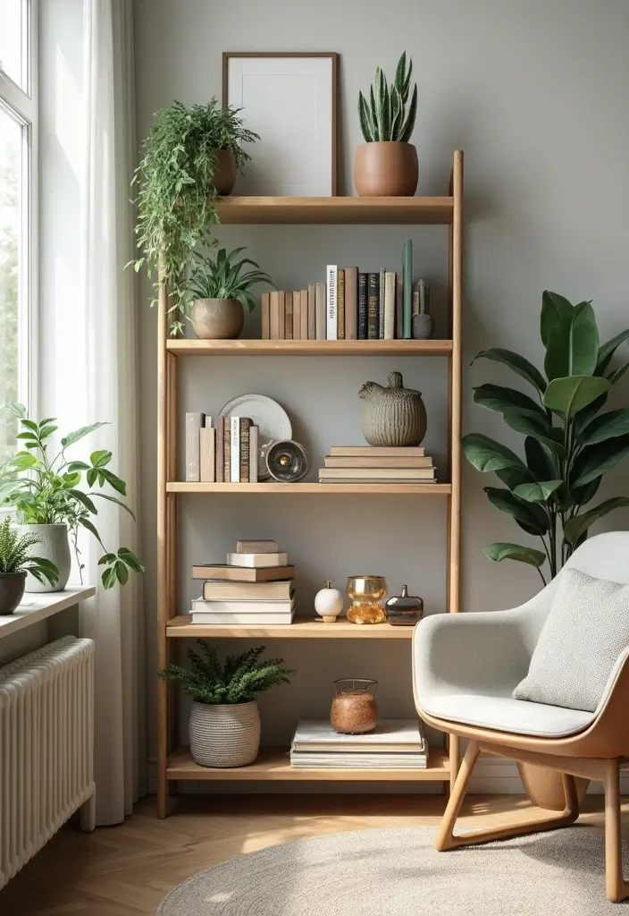 27 Girly Living Room Ideas Apartments That Look Cute and Modern - 24. Decorative Shelving