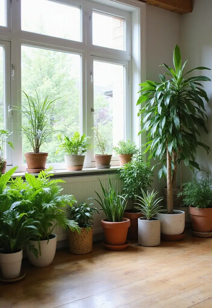 27 Girly Living Room Ideas Apartments That Look Cute and Modern - 9. Greenery Galore