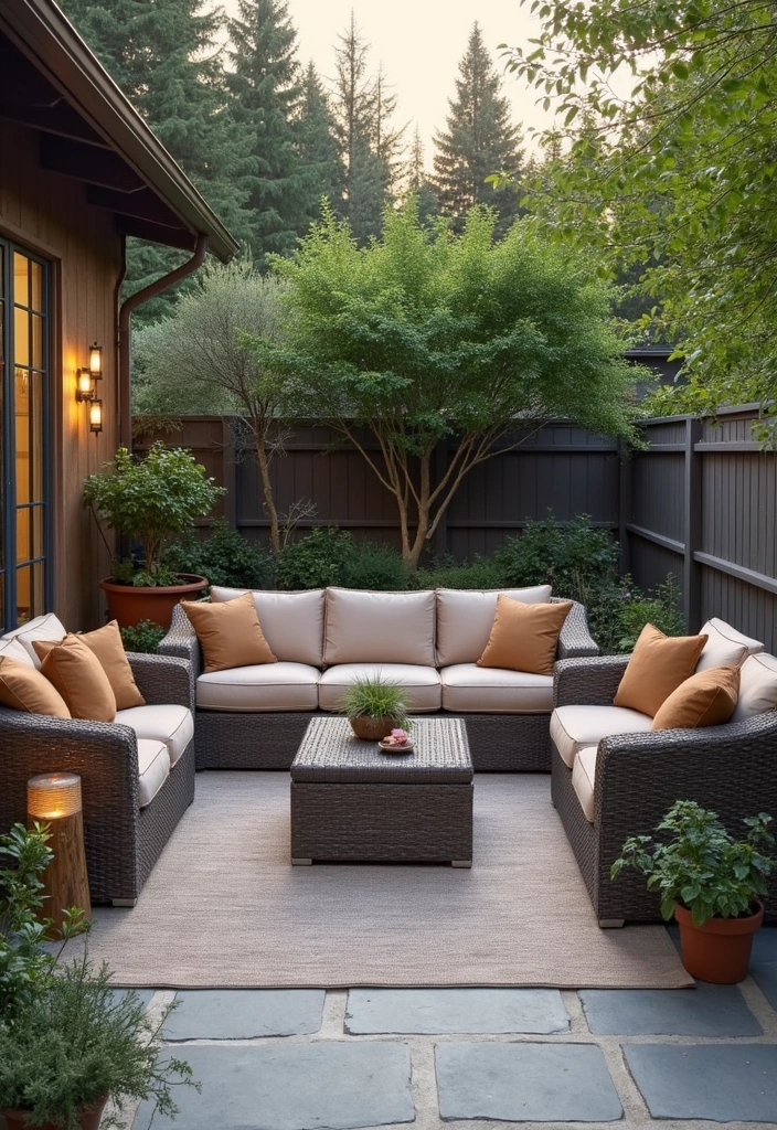 27 Gray and Tan Living Room Ideas That Feel Balanced and Neutral - 26. Outdoor Gray and Tan Living Spaces