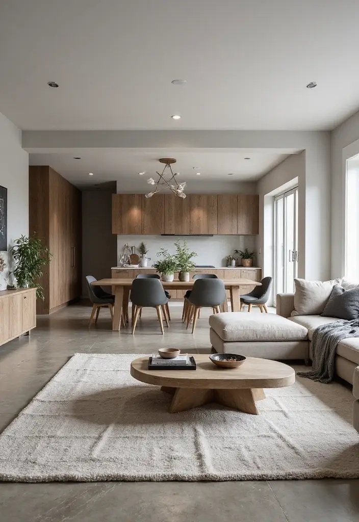 27 Gray and Tan Living Room Ideas That Feel Balanced and Neutral - 9. Gray and Tan Open Concept Spaces