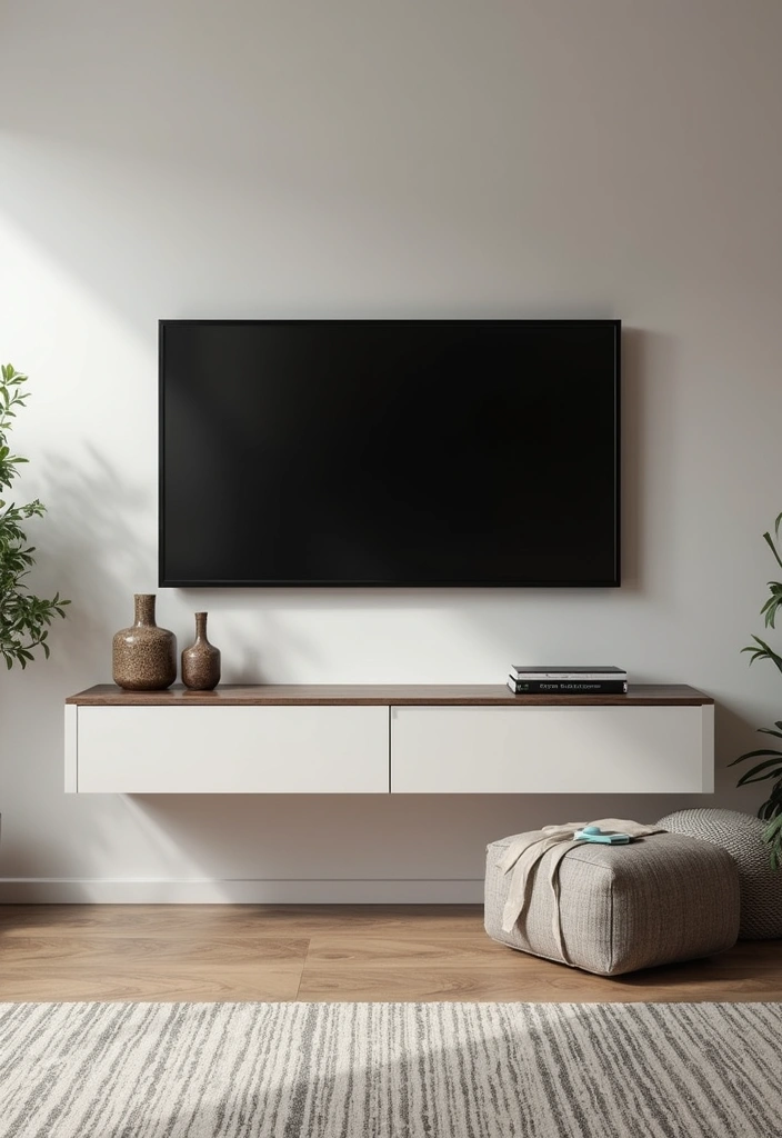 27 Large TV Stand Ideas for Living Room That Look Stylish and Functional - 4. Floating TV Stand