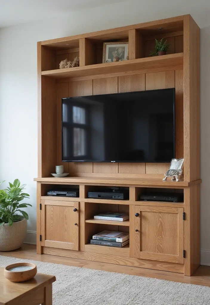 27 Living Room TV Cabinet Designs That Are Functional and Stylish - 18. Custom-Built Solutions