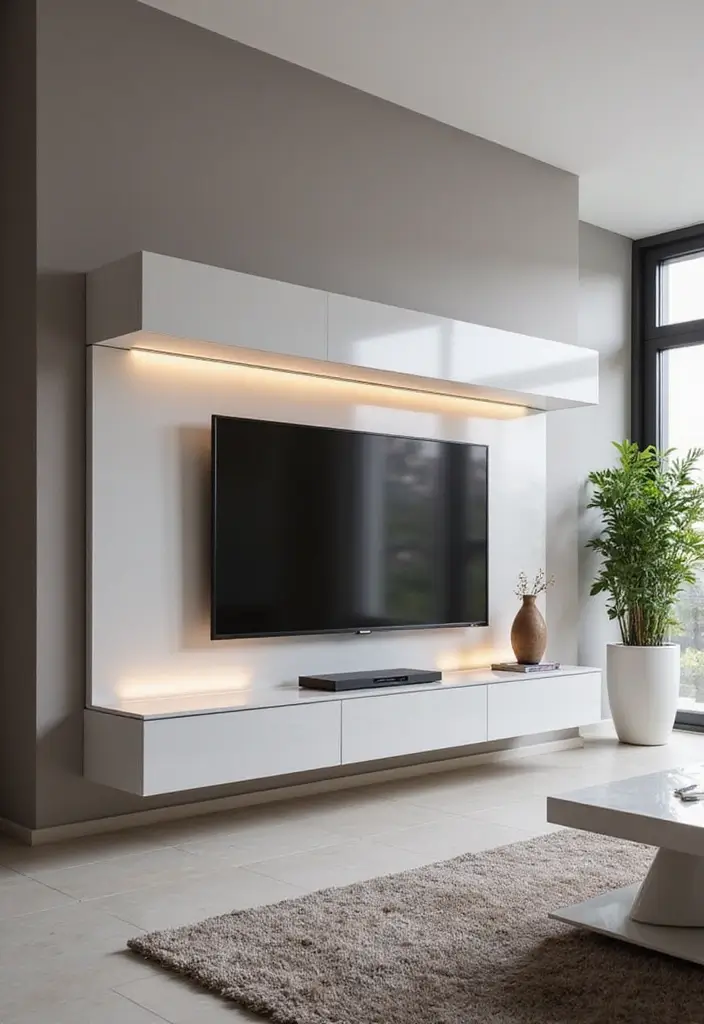 27 Living Room TV Cabinet Designs That Are Functional and Stylish - 3. Floating Cabinets