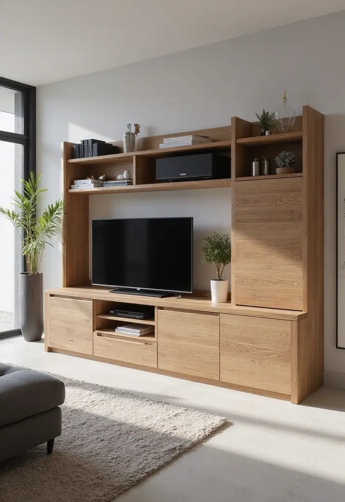 27 Living Room TV Cabinet Designs That Are Functional and Stylish - 6. Multi-Functional Cabinets