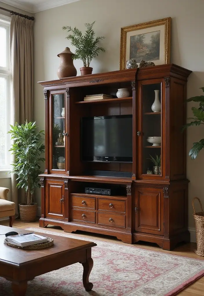 27 Living Room TV Cabinet Designs That Are Functional and Stylish - 7. Classic Freestanding Units