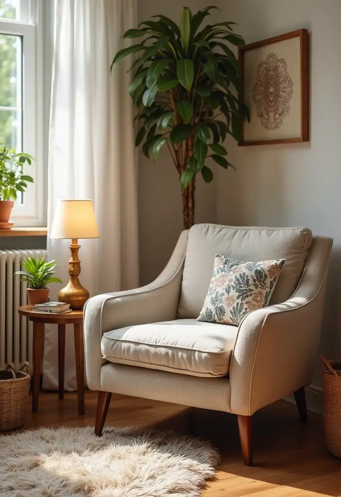 27 Living Rooms With Accent Chairs That Make a Statement - 10. Cozy Corner Nooks