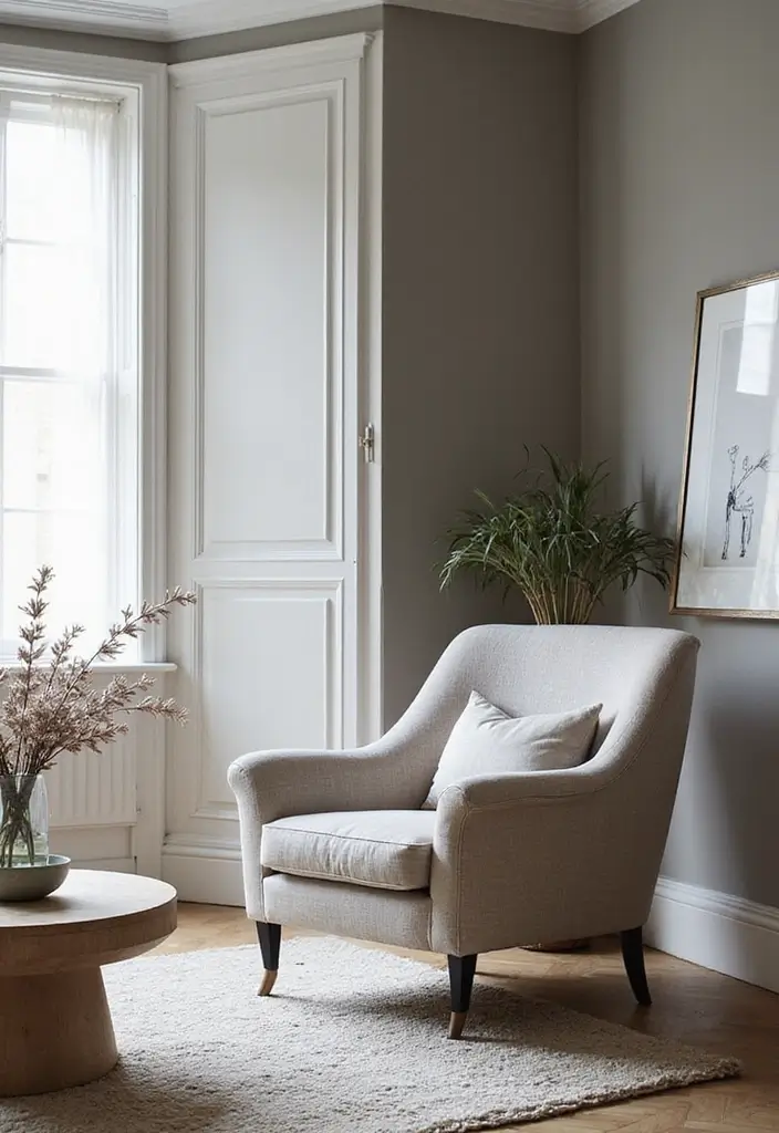 27 Living Rooms With Accent Chairs That Make a Statement - 16. Monochromatic Magic