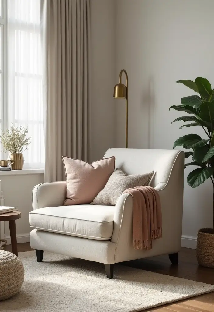 27 Living Rooms With Accent Chairs That Make a Statement - 17. Functional Furniture