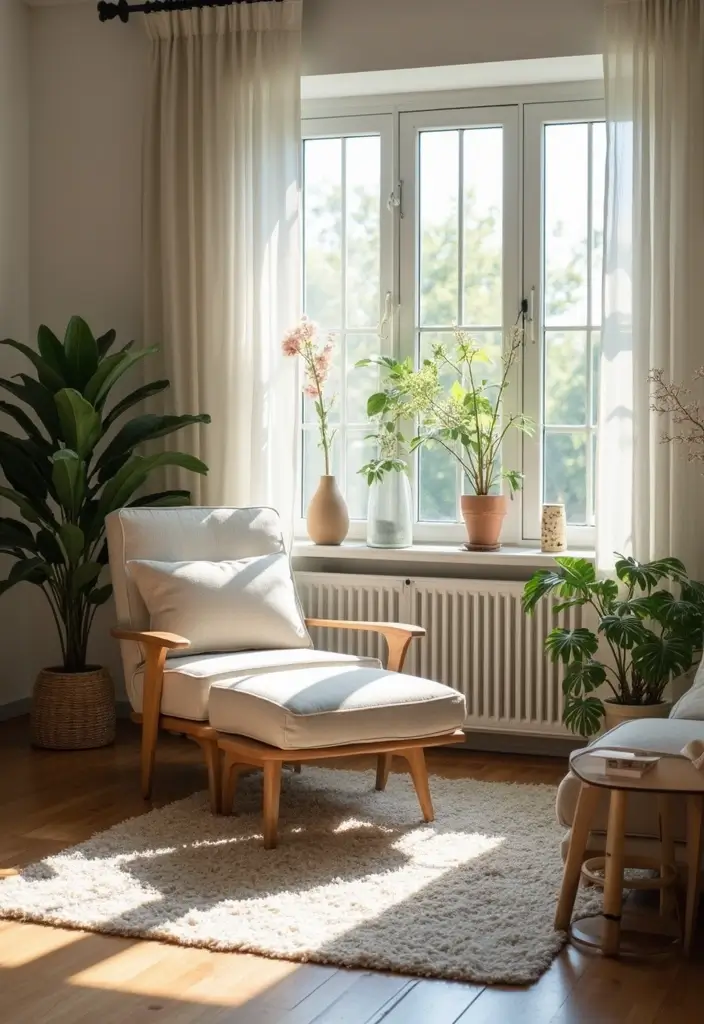 27 Living Rooms With Accent Chairs That Make a Statement - 18. Unexpected Spaces