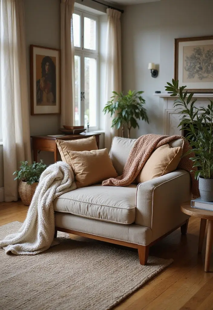 27 Living Rooms With Accent Chairs That Make a Statement - 26. Layered Textiles