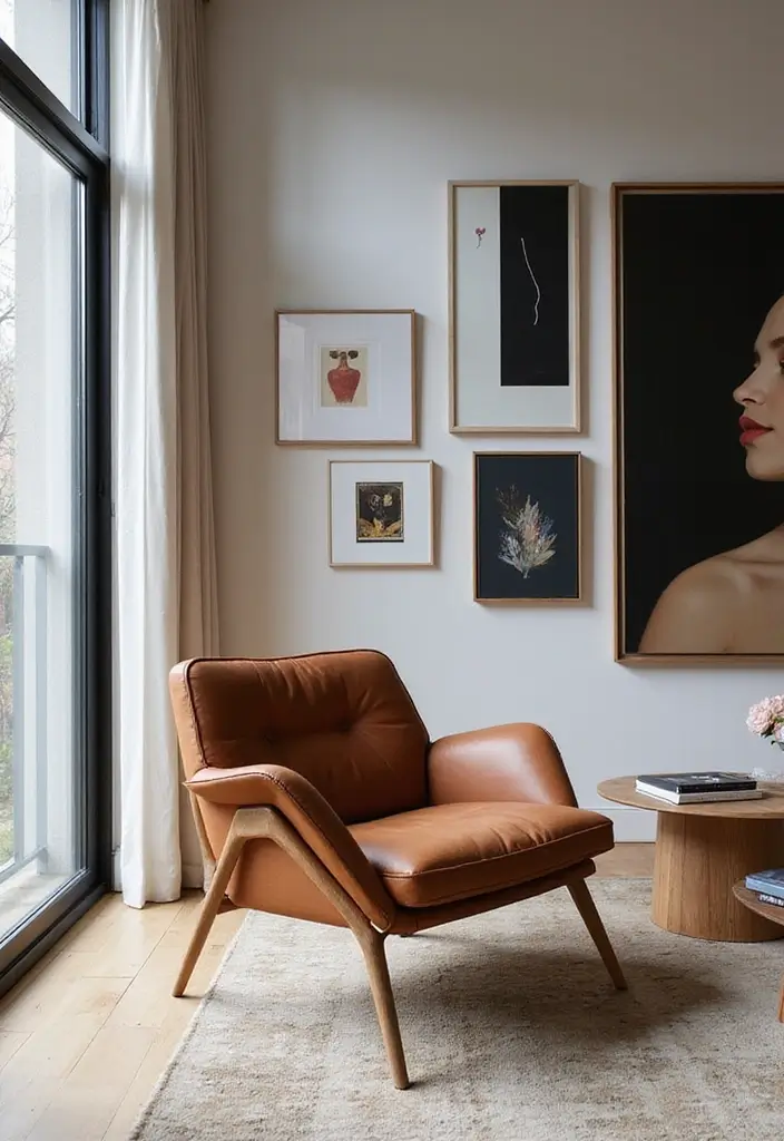 27 Living Rooms With Accent Chairs That Make a Statement - 9. Sculptural Designs