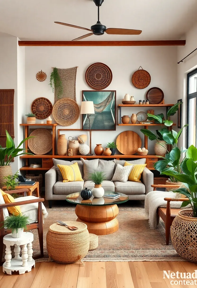 27 Organic Neutral Living Room Ideas That Feel Calm and Minimal - 11. Eco-Friendly Decor