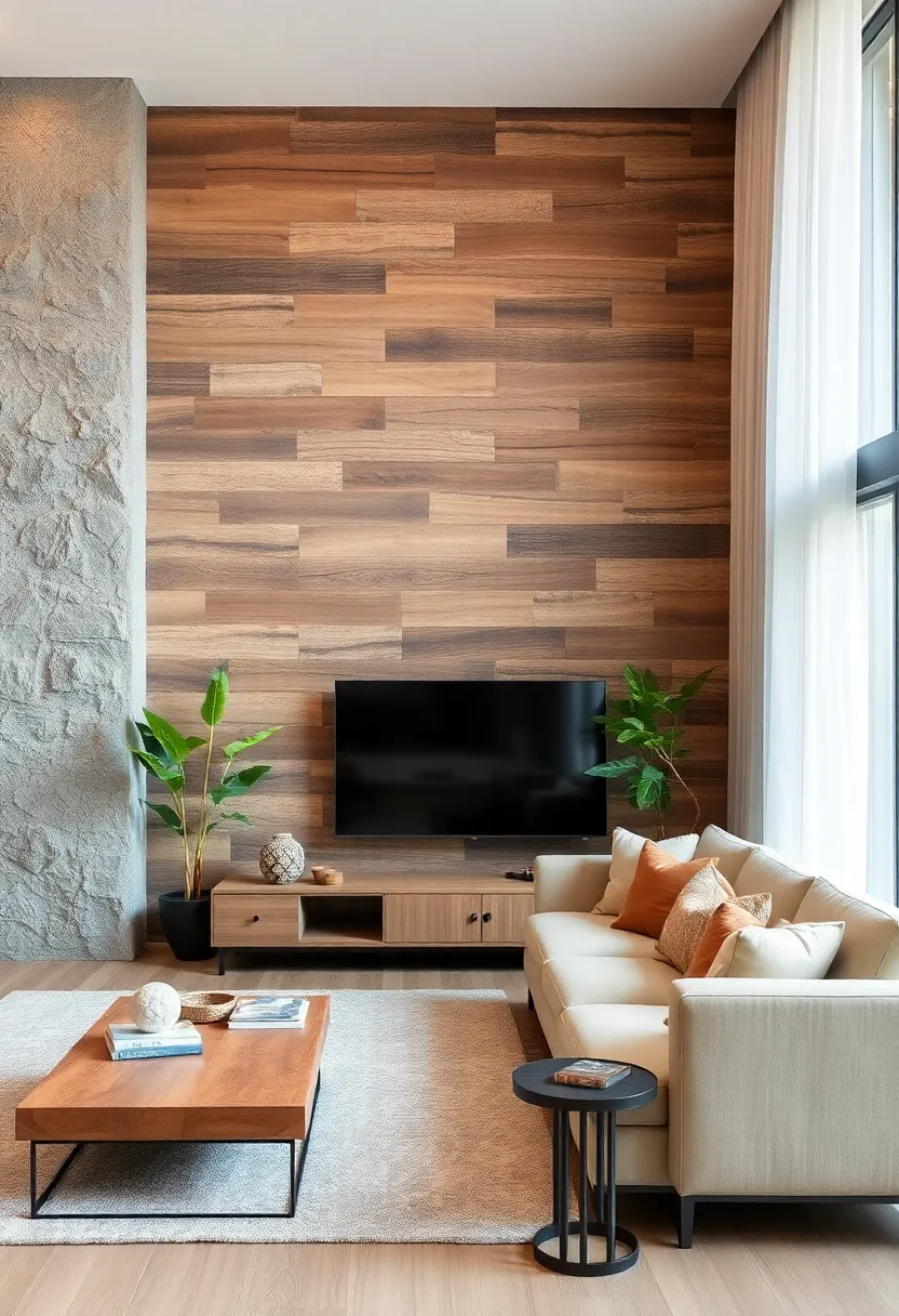 27 Organic Neutral Living Room Ideas That Feel Calm and Minimal - 18. Textured Walls