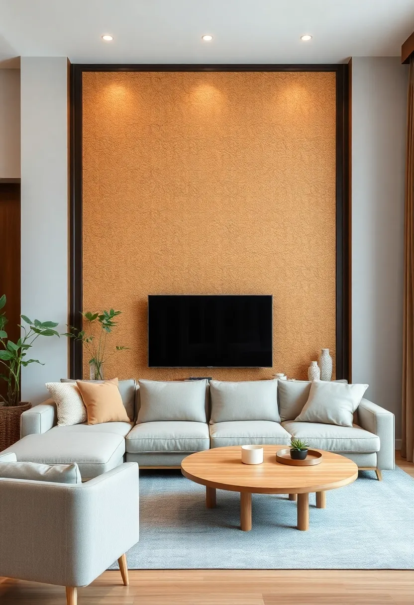 27 Organic Neutral Living Room Ideas That Feel Calm and Minimal - 20. Sustainable Wall Treatments