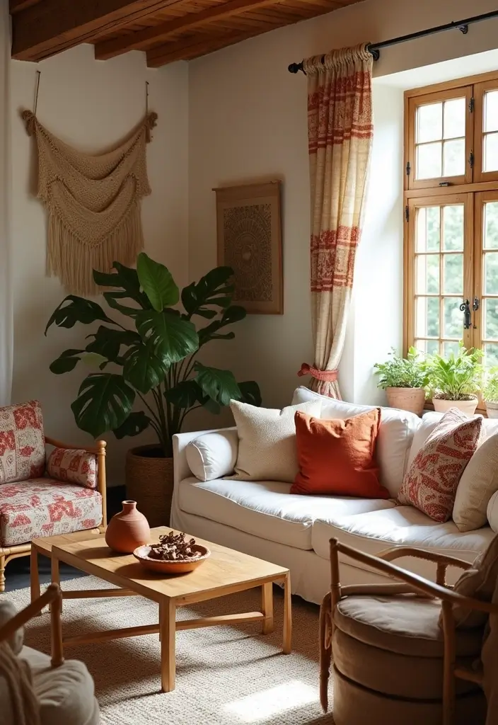 27 Southwest Living Room Decor Ideas That Feel Warm and Rustic - 12. Handmade Decor