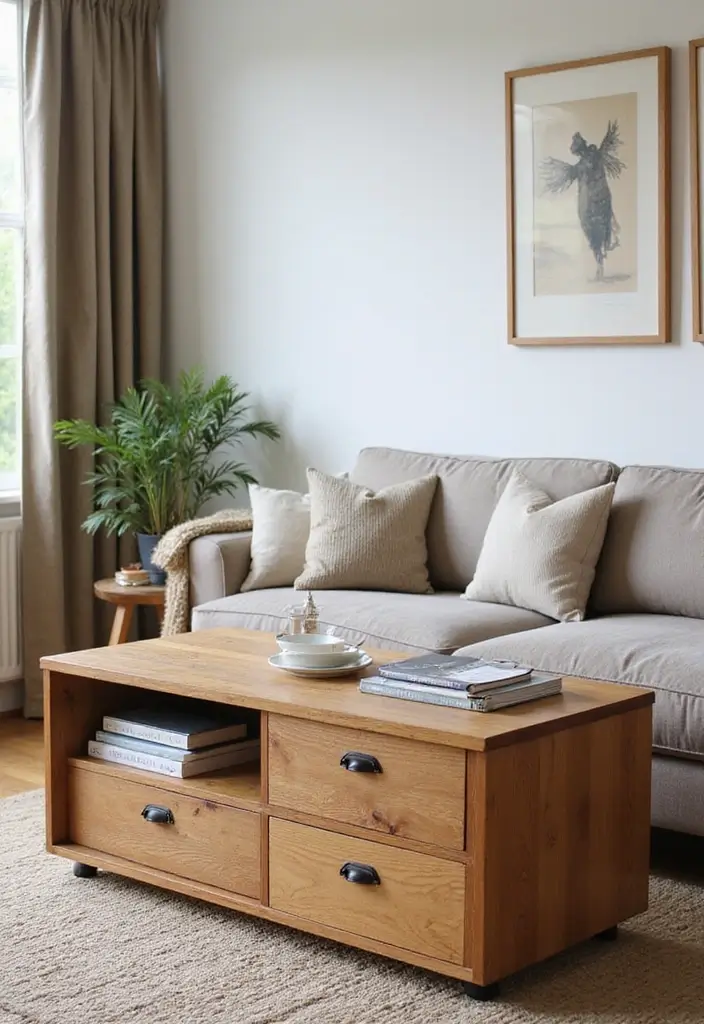 27 Southwest Living Room Decor Ideas That Feel Warm and Rustic - 21. Functional Furniture