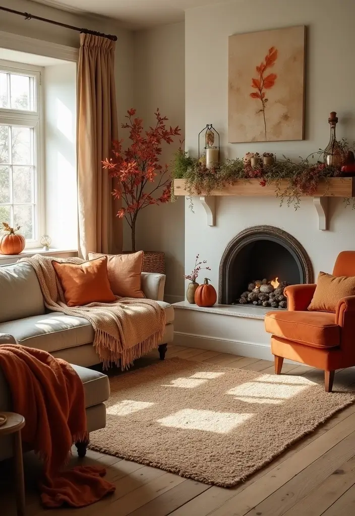 27 Southwest Living Room Decor Ideas That Feel Warm and Rustic - 27. Seasonal Decor Swaps