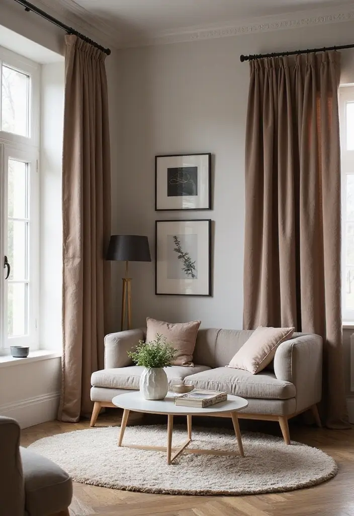 27 Velvet Curtains Living Room Ideas That Feel Luxurious and Cozy - 19. Velvet as a Backdrop for Art