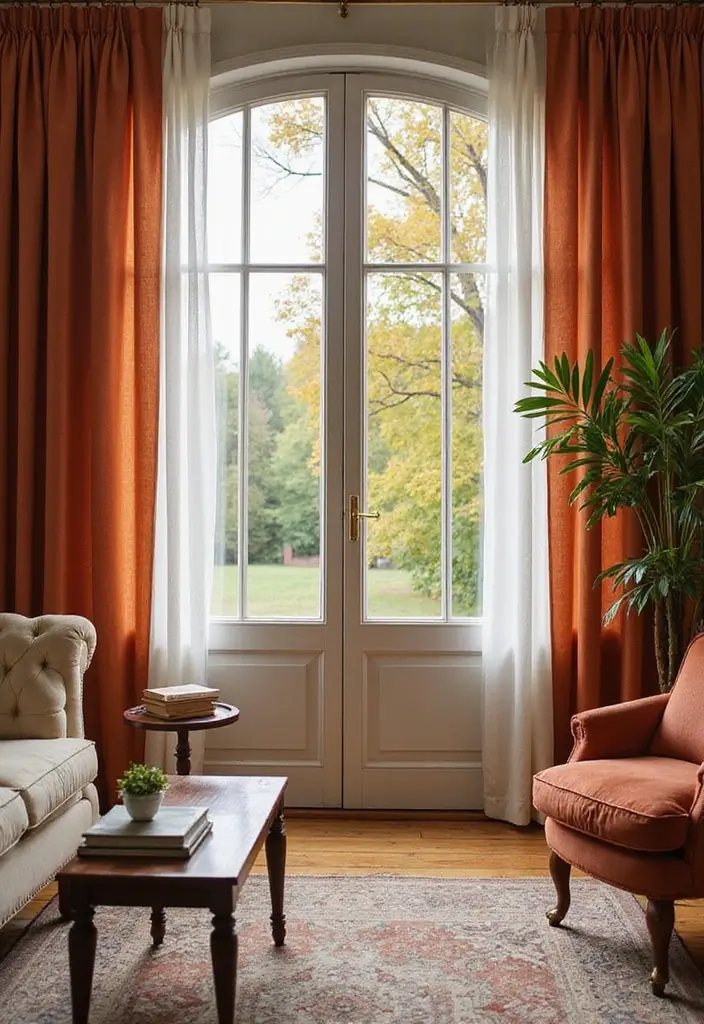 27 Velvet Curtains Living Room Ideas That Feel Luxurious and Cozy - 21. Velvet for Seasonal Decor